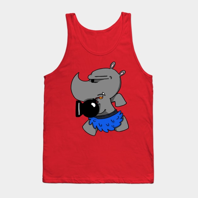 Rhino-Blasty Tank Top by jerryfleming